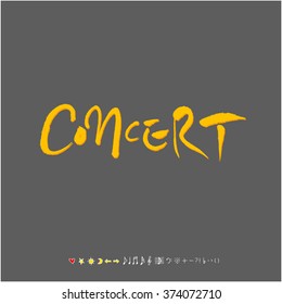 Music poster illustration / Hand drawn illustration - vector