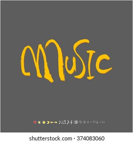 Music poster illustration / Hand drawn illustration - vector