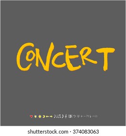 Music poster illustration / Hand drawn illustration - vector