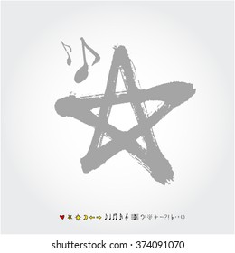Music poster illustration / Hand drawn illustration - vector