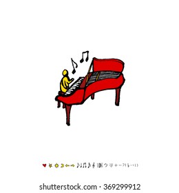 Music poster illustration - vector