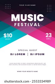 Music poster layout design. Music event flyer template. Vector illustration