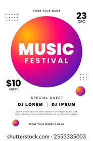 Music poster layout design. Music event flyer template. Vector illustration