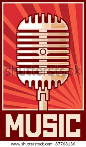 music poster (microphone)