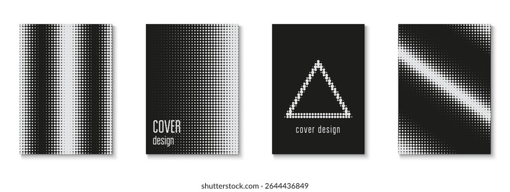 Music Poster Set. Brand White And Black  Flyer. Modern Tech With Simple Shapes. Futuristic Elements On Flat Page. 1980 Cover. White Wave Template. Black Music Poster