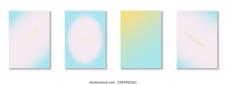 Music Poster Set. Future Concept In Minimal Layout. Dynamic Elements In 2d Presentation. Graphic Flyer. Minimalist Dot Pattern. Geometric Abstract Texture. Trendy Music Poster