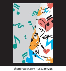 Music poster template - Vector illustration