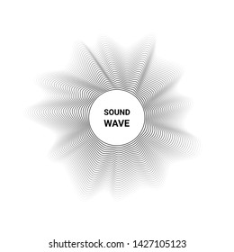 Music poster. Vector abstract background with dynamic sound waves, line and particles. Illustration suitable for design. Sound circle wave. Abstract music ripple, audio amplitude waves flux vector