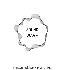 Music poster. Vector abstract background with dynamic sound waves, line and particles. Illustration suitable for design. Sound circle wave. Abstract music ripple, audio amplitude waves flux vector