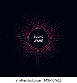 Music poster vector abstract background with dynamic sound waves