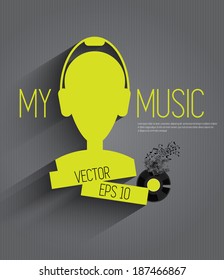 Music poster. Vector illustration.
