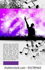 Music poster. Vector illustration
