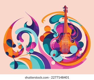 Music poster,musical instruments,vibrant colors,Jazz music,spirit jazz, featuring saxophones, pianos, instruments ,Music festival,musicians, crowds, festival scenery,Jazz festival,Music background,