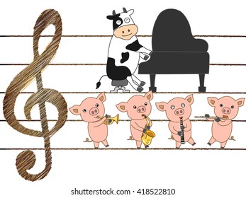 The music presentation of domestic animals.