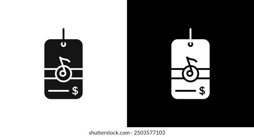 Music Price icon line art vector