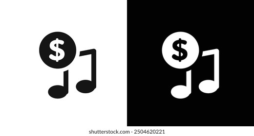 Music Price icon Symbol mark in filled style