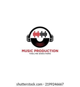 Music Production Logo Design Vector