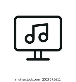 Music production software isolated icon, music creation program vector symbol with editable stroke