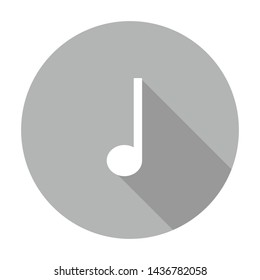 Music quarter note vector icon. Sound, song and melody symbol.