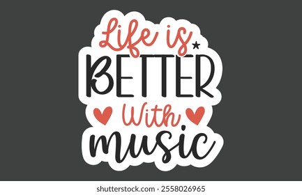Music ,Quotes Stickers , Bundle, Music Design, 
