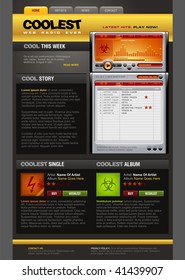 Music Radio related web design template