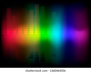 Music rainbow equalizer. Vector illustration for poster or card.