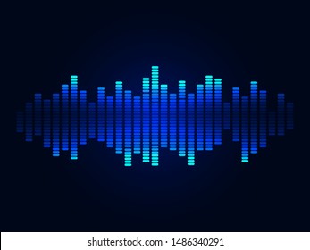 Music rainbow equalizer. Vector illustration for poster or card.
