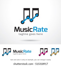 Music Rate Logo Template Design Vector