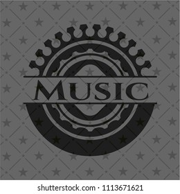  Music realistic black emblem