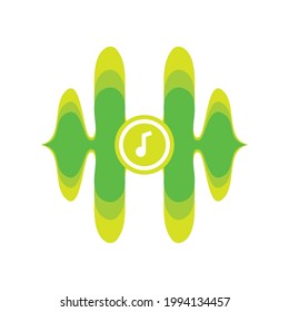 music recognition waves isolated icon
