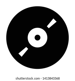 music record disk icon vector