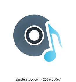 icono de registro de música, concepto de música, ilustración vectorial
