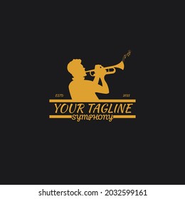 Musikaufnahmen-Label-Studio, Logo-Design-Minimalisten für Musikstudio oder Unternehmen. Vektorgrafik