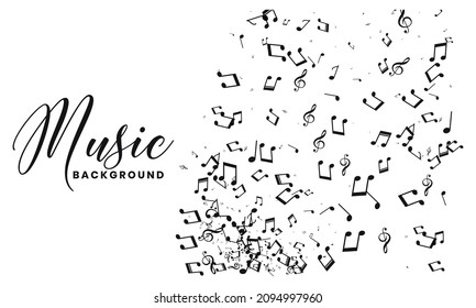 music record label vinyl with bursting notes background