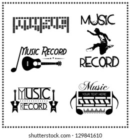 Music Record Labels, Vector illustration