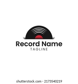 Music Record Logo Design Template Stock Vector (Royalty Free ...