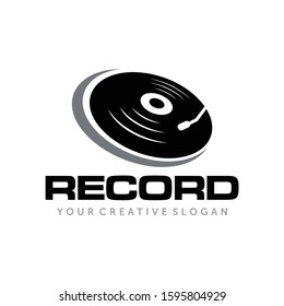 Music Record, Music Studio Record, Music Logo Vector