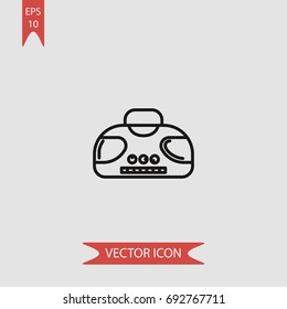 Music recorder vector icon, illustration symbol