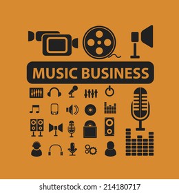 music, recording, audio isolated icons, signs, vectors, illustrations, silhouettes set, vector
