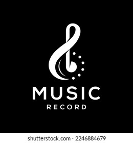 Music recording media logo design
