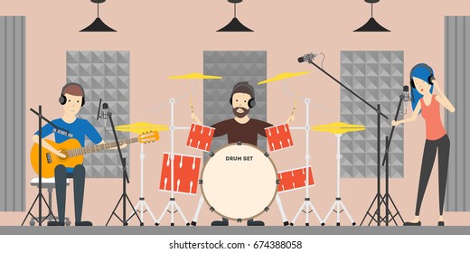 Music recording studio.