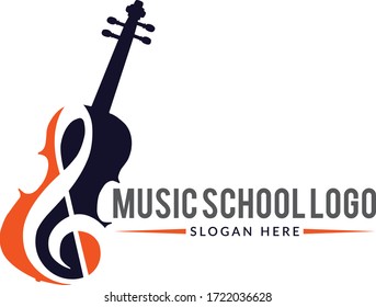 Music And Recording Studio Or School Logo