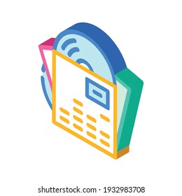 music records isometric icon vector. music records sign. isolated symbol illustration