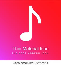 Music red and pink gradient material white icon minimal design