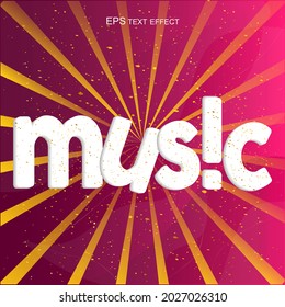 music red text effect for party