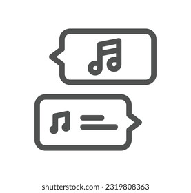 Music related icon outline and linear vector.