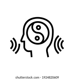 música para el vector de icono de línea de relajación. un signo de relajación. símbolo de contorno aislado ilustración negra
