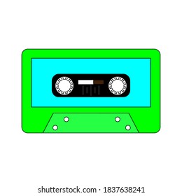 music retro cassette drawing, vector illustration