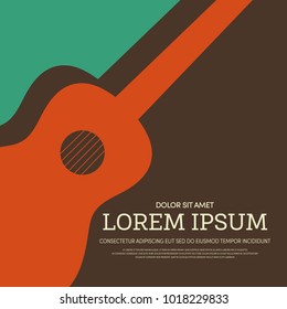 Music retro vintage abstract poster background, design element template can be used for backdrop, brochure, publication, leaflet, vector illustration