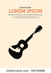 Music retro vintage abstract poster background, design element template can be used for backdrop, brochure, publication, invitation, leaflet, vector illustration
